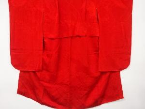 アンティーク　紋錦紗鶴に花薬玉模様織出し長襦袢